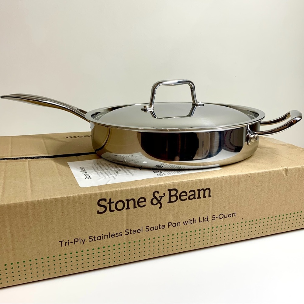Stone&Beam Tri-Ply Stainless 5qt Saute Pan & Lid - Picture 6 of 16